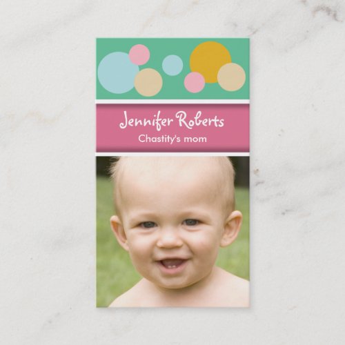 Mommy Card Colorful Dots Business Cards