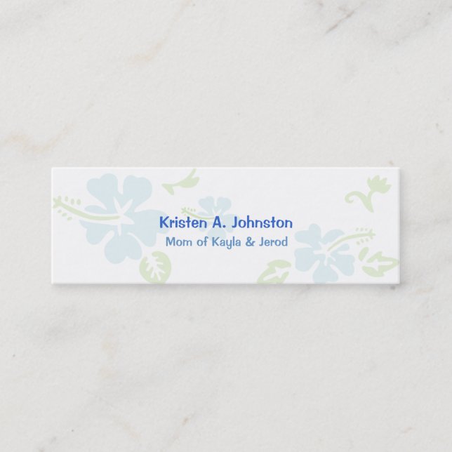 Mommy card, personal calling card (Front)