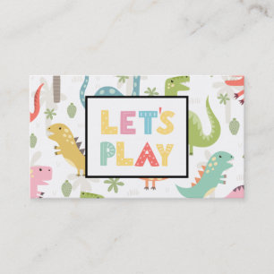*~* Mommy Card - Play Date Card Colors Dinosaur