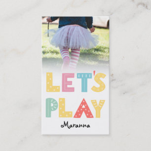 *~* Mommy Card - Play Date Card Playful Colors