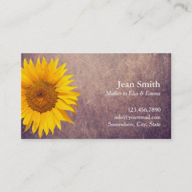 Mommy Cards Vintage Country Sunflower (Front)