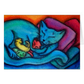 Mommy Cat Loves Her Kittens (Front Horizontal)