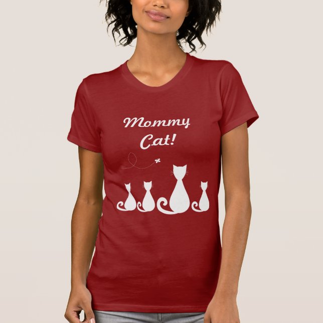 Mommy Cat With Kittens T-Shirt (Front)