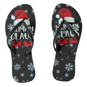 Mommy Claus flip flops