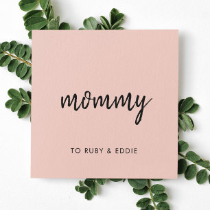 Mommy Contact   Blush Pink Modern Mom Calling Card