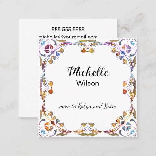 Mommy Contact Play Date Custom Stylish  Calling Card