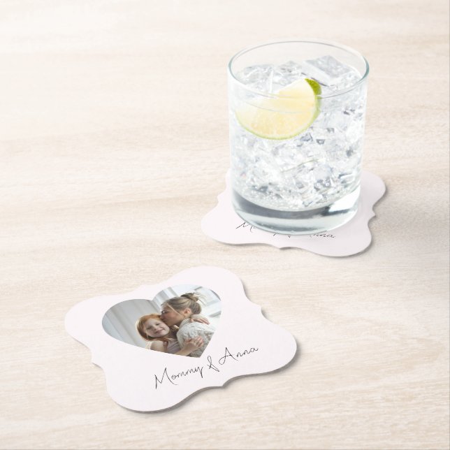 Mommy Custom Name & Photo | Paper Coaster (Insitu)