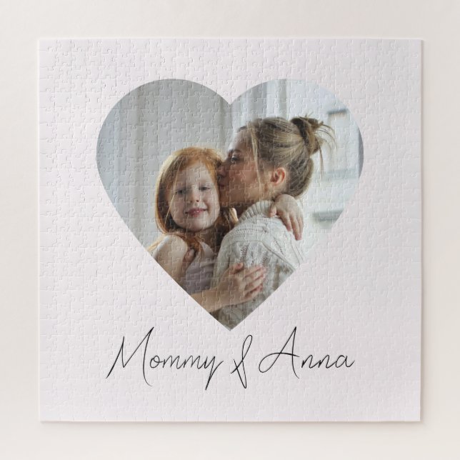 Mommy Custom Name & Photo Puzzle (Vertical)
