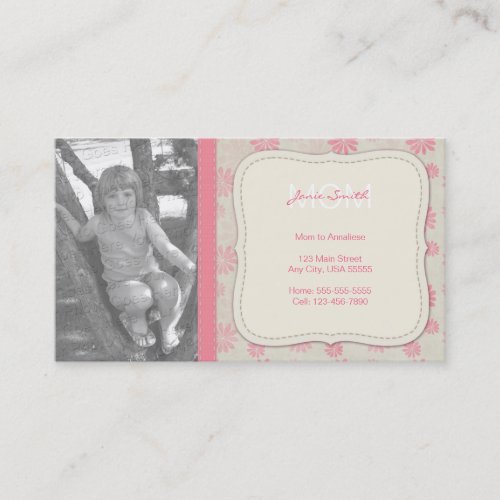 Mommy Custom Photo Calling Card