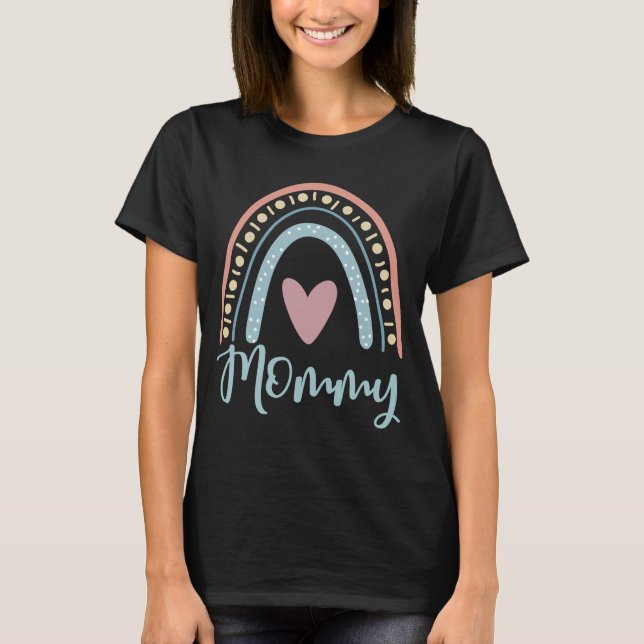 Mommy Cute Mom Family Matching Rainbow T-Shirt (Front)
