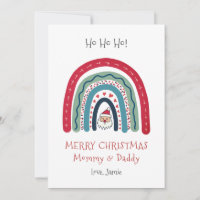 Mommy Daddy Christmas From Baby Card