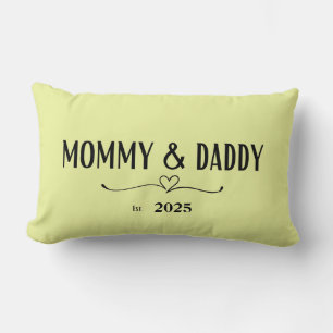 Mommy & Daddy - New Parent Keepsake Décor Lumbar Pillow