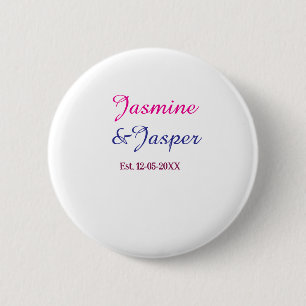 Mommy & Daddy new parents couple name est. year Button