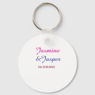 Mommy & Daddy new parents couple name est. year Keychain