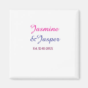Mommy & Daddy new parents couple name est. year Magnet