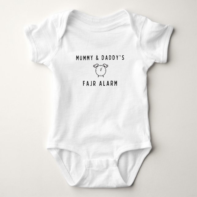 Mommy & Daddy's Fajr Alarm  Baby Bodysuit (Front)