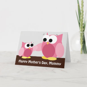 Mommy & Daughter Owls - Mother's Day Card