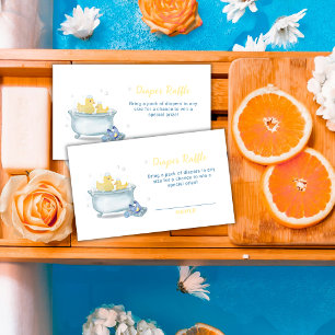 Mommy Duck Bathtub Diaper Raffle Baby Shower  Enclosure Card