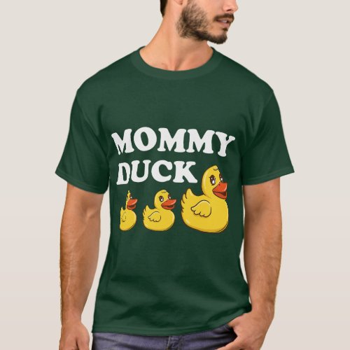 Mommy Duck Cute Duck Mom Yellow Rubber Ducky  retr T_Shirt