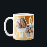 Mommy Editable 5 Photo 5 Letter Honeycomb Coffee Mug<br><div class="desc">Honeycomb coffee mug, personalized with 5 of your favorite photos and printed with a 5 letter name, such as MOMMY. The design features a honeycomb photo collage in shades of cream beige honey and burnt orange. If you want to change the colors, click "customize further" and click each hexagon that...</div>
