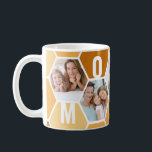 Mommy Editable 5 Photo 5 Letter Honeycomb Coffee Mug<br><div class="desc">Honeycomb coffee mug, personalized with 5 of your favorite photos and printed with a 5 letter name, such as MOMMY. The design features a honeycomb photo collage in shades of cream beige honey and burnt orange. If you want to change the colors, click "customize further" and click each hexagon that...</div>