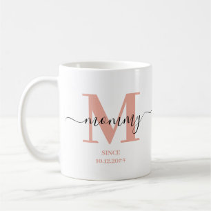Mommy Elegant Script Monogram Coffee Mug