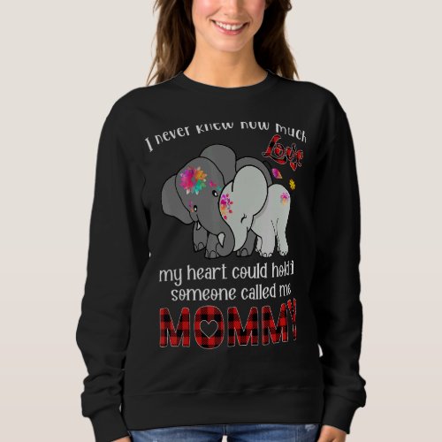 Mommy Elephant Baby Elephant Baby Announcement Mot Sweatshirt