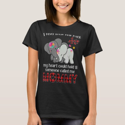Mommy Elephant Baby Elephant Baby Announcement Mot T_Shirt