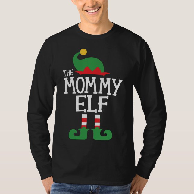 Mommy Elf Family Christmas Matching Top (Front)