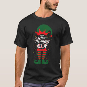 Mommy Elf Family Matching Group Christmas Mom Wome T-Shirt