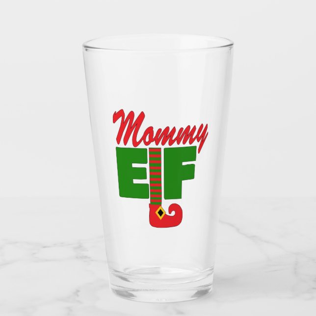 Mommy Elf   Glass (Front)