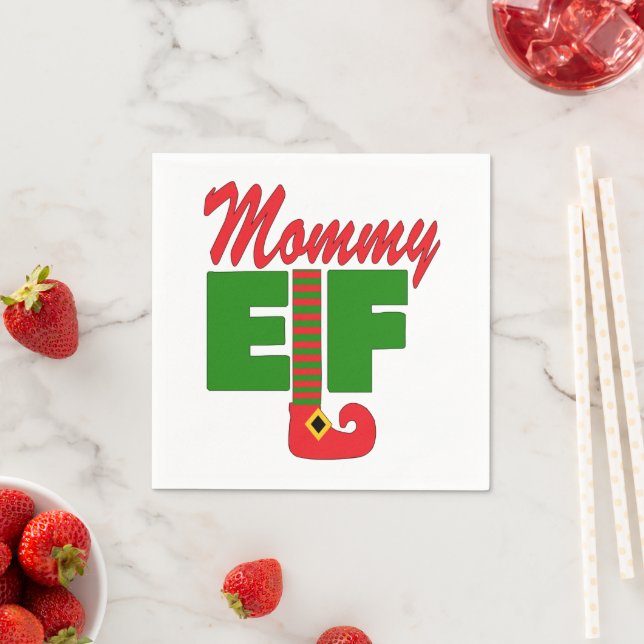 Mommy Elf   Napkins (Insitu)