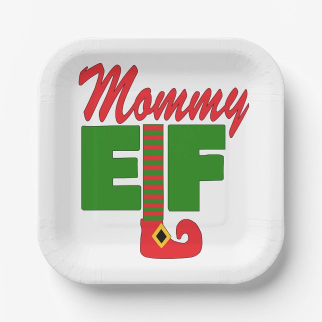 Mommy Elf   Paper Plates (Front)