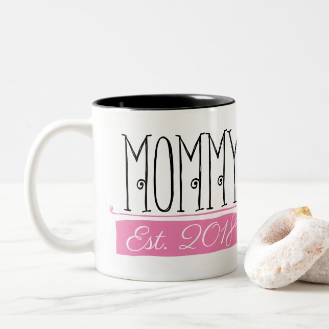 Mommy Est 2018 Gift Mug (With Donut)