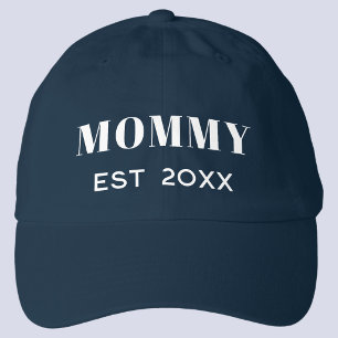 Mommy Est 20XX Classic Text Design Hat