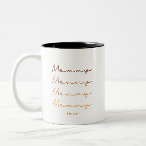 Mommy Established  Mom Gift Earth_Tone Coffee Mug