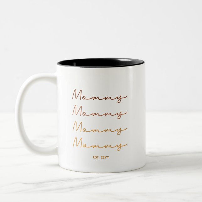 Mommy Established | Mom Gift Earth-Tone Coffee Mug (Left)