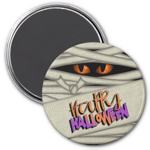 Mommy Eyes Happy Halloween OrangePurple ID685 Magnet