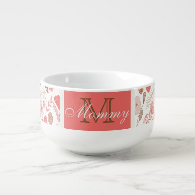 Mommy Floral Mother's Day Soup Mug (Front)
