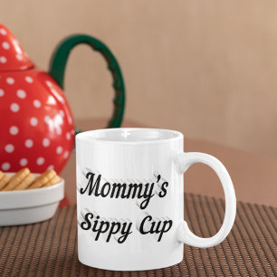 Mommy funny coffee quote black half text coffee mug