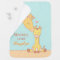 Mommy Giraffe and Calf Personalized Baby Blanket