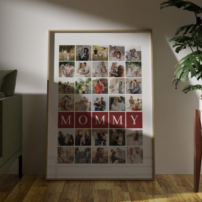 Mommy Grid 30 Photo Collage Family Keepsake Poster (Creator Uploaded)