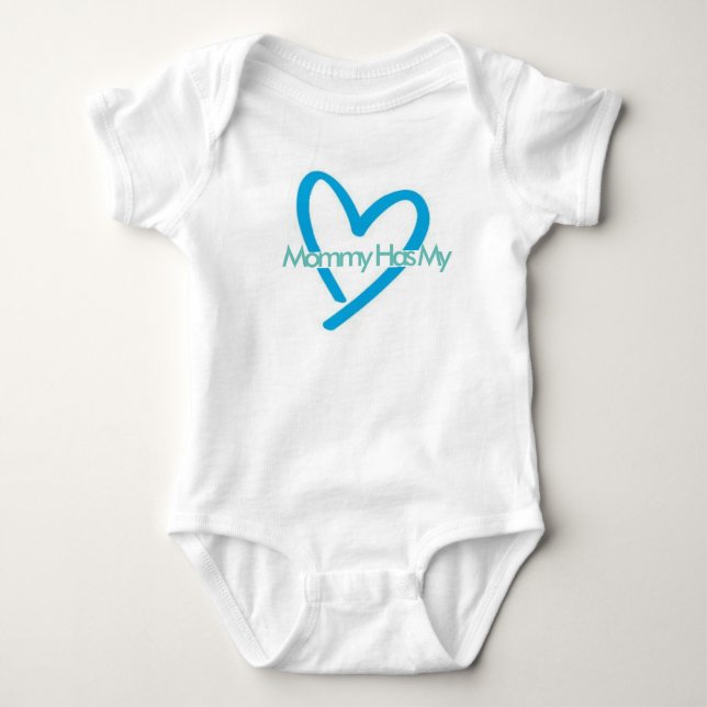 Mommy Has My Heart One-piece Baby Bodysuit (Front)