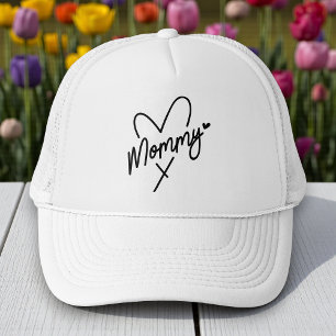 Mommy Heart Script Gift For Mom Trucker Hat