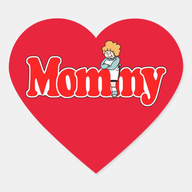 Mommy Heart Sticker (Front)