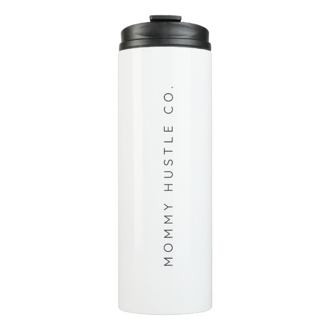 Mommy Hustle Co. Logo White Water Bottle for Women (Front)