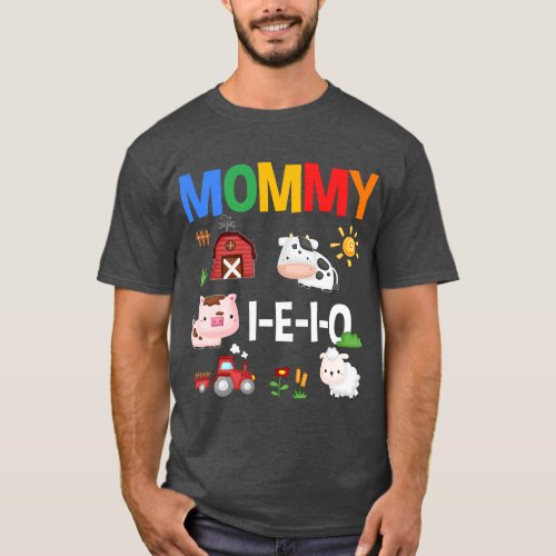 Mommy I E I O Farm Party 3rd Birthday Girl Outfit  T_Shirt
