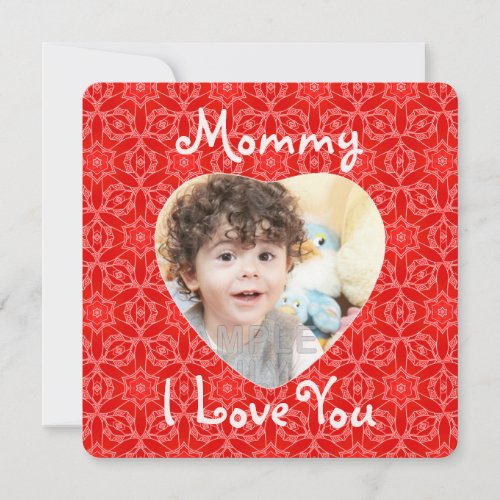 Mommy I Love You Holiday Card