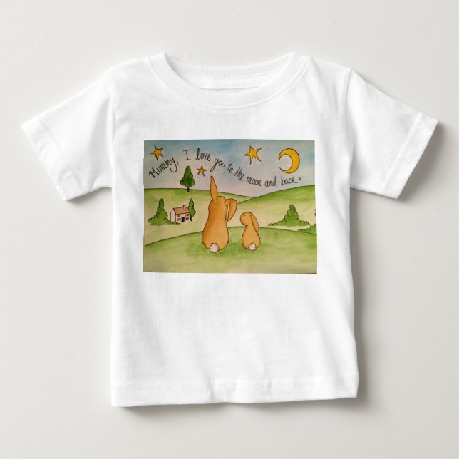 Mommy, I love you to the moon and back T-shirt (Front)