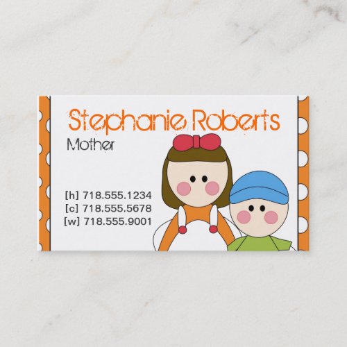 Mommy Info Card Business Card